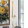 thumbnail image 5 of ABODELINE Metal Wall Candle Sconce Holder Set of 2 Wall Mount Candle Holder Pillar Holder Brass Modern Wall Candle Sconces Hanging for Living Room Farmhouse Fireplace Wedding, 5 of 6