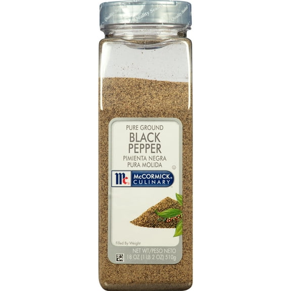 McCormick Culinary Kosher Pure Ground Black Pepper, 18.0 oz Bottle