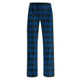 thumbnail image 3 of FAZVAOO Women's Pajama Pants Plaid Wide Leg Elastic Waistband Daily Home Long Pants, 3 of 4