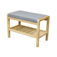 thumbnail image 3 of Eccostyle Bamboo Padded Bench in Natural, 3 of 6