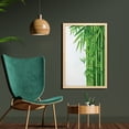 thumbnail image 2 of Bamboo Print Wall Art with Frame, Modern Image of Fresh Bamboo Stems Leaves with Colors Exotic Nature Themed, Printed Fabric Poster for Bathroom Living Room, 23" x 35", Green White, by Ambesonne, 2 of 2