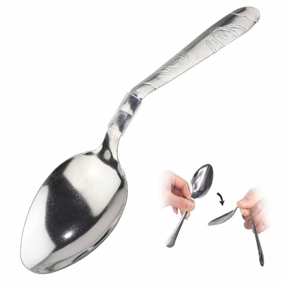 Magic Spoon Trick Prop Iron Bending Illusion Toy for Magicians Party Performance