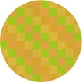 thumbnail image 1 of Ahgly Company Indoor Round Patterned Neon Yellow Green Area Rugs, 3' Round, 1 of 6