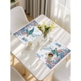 thumbnail image 5 of Turtle Coastal Placemats Set of 4, Summer Beach Ocean Shell Jellyfish Starfish Placemats for Dining Table, Place Mats for Kitchen Tabletop, Waterproof Wipeable Dining Table Mats Set, 5 of 9