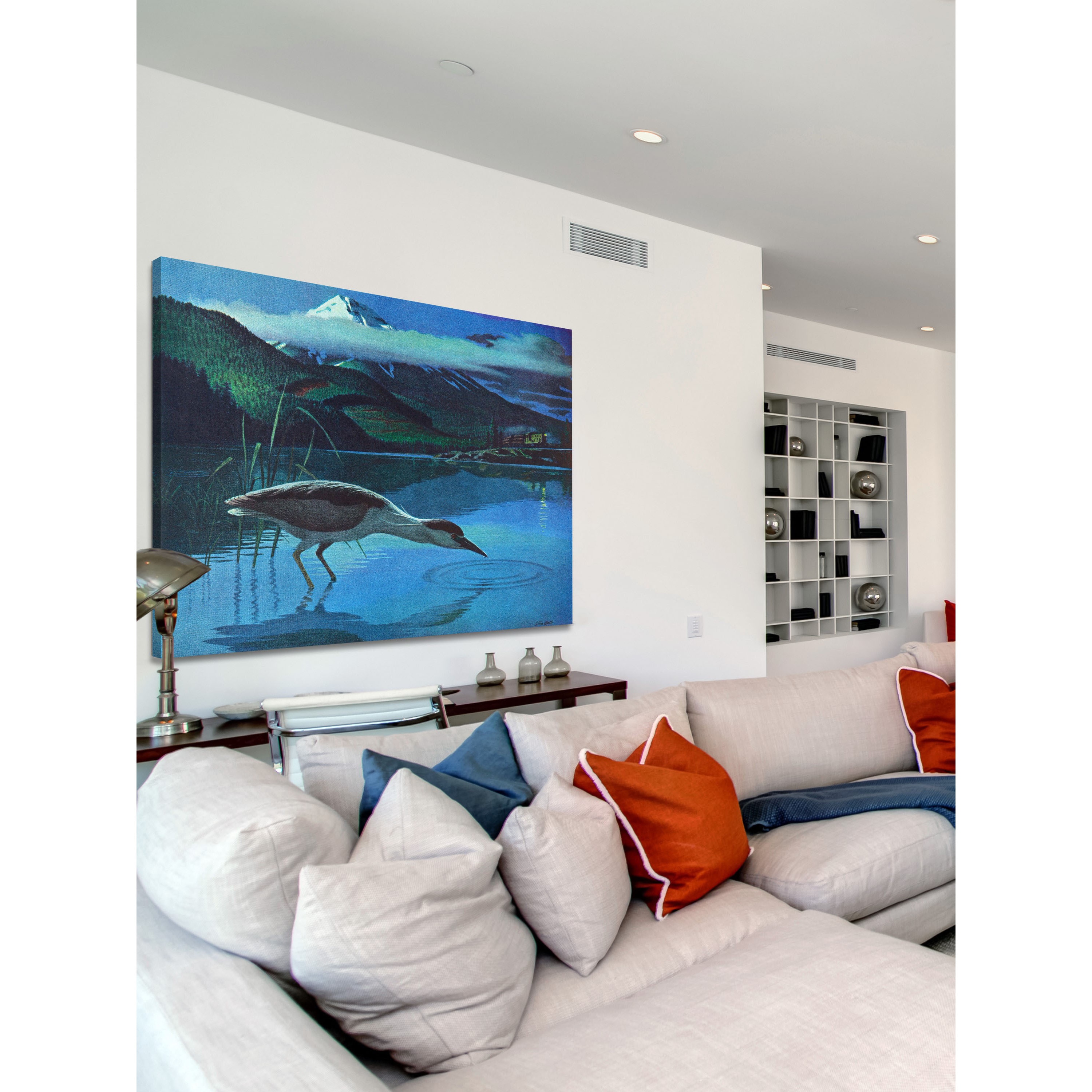 Marmont Hill "Night Heron" Painting Print on Wrapped Canvas