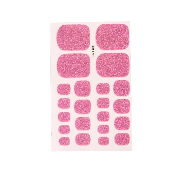 Vogacara 1 Juego de tiras de uñas de calle de colores para uñas de los pies, esmalte autoadhesivo, calcomanías de arte de Color sólido, Kit Type3 NO3