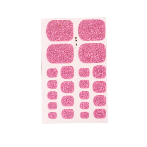 Minnieouse 1 Juego de envolturas navideñas para uñas, pegatinas de esmalte autoadhesivas para uñas de los pies, calcomanías de arte Type3 NO3