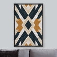 thumbnail image 3 of PixonSign Framed Wall Art Western Decor Geometric Black, White & Brown Diamond Insignia Abstract Wood Panels Boho Woodblock Farmhouse Multicolor Canvas Prints for Home Decor -, 3 of 5