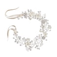 thumbnail image 1 of Diadema de niña de las flores para boda. Adorno de pelo con flores y perlas para niña. Tocado dorado para fiesta de cumpleaños. Diadema con flores y hojas doradas, 1 of 6