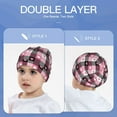 thumbnail image 6 of Xecao Heart Plaid Print Beanie Hat Toddler Girls Boys, Baby Hats Winter Warm Knitted Thermal, Kids Winter Caps, 6 of 7