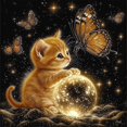 thumbnail image 1 of TRAHOO-Cat Diamond Painting Kits for Adults, Animals Diamond Painting, DIY 5D Diamond Painting Cat Butterfly, Diamond Art Kits Picture Craft for Home Wall Decor, 30x30cm, 1 of 4