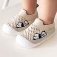 thumbnail image 3 of Toddler Shoes for Unisex Closed Toe Knit Mesh Cartoon Jacquard On Shoes Anti Soft Sole Toddler Sneaker for Baby First Walkers Summer Khaki Size 6, 3 of 3
