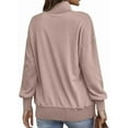 thumbnail image 4 of Resicozy Women Loose Sweatshirt Long Sleeve Pullover Tops Henley Button V Neck Casual Sweatshirts with Pockets Complexion L, 4 of 4