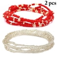thumbnail image 2 of 2 Pcs Chaîne à Perles pour Femmes, Chaîne de Corps à Perles Mode, Chaîne de Ventre pour la Plage, 2 of 10