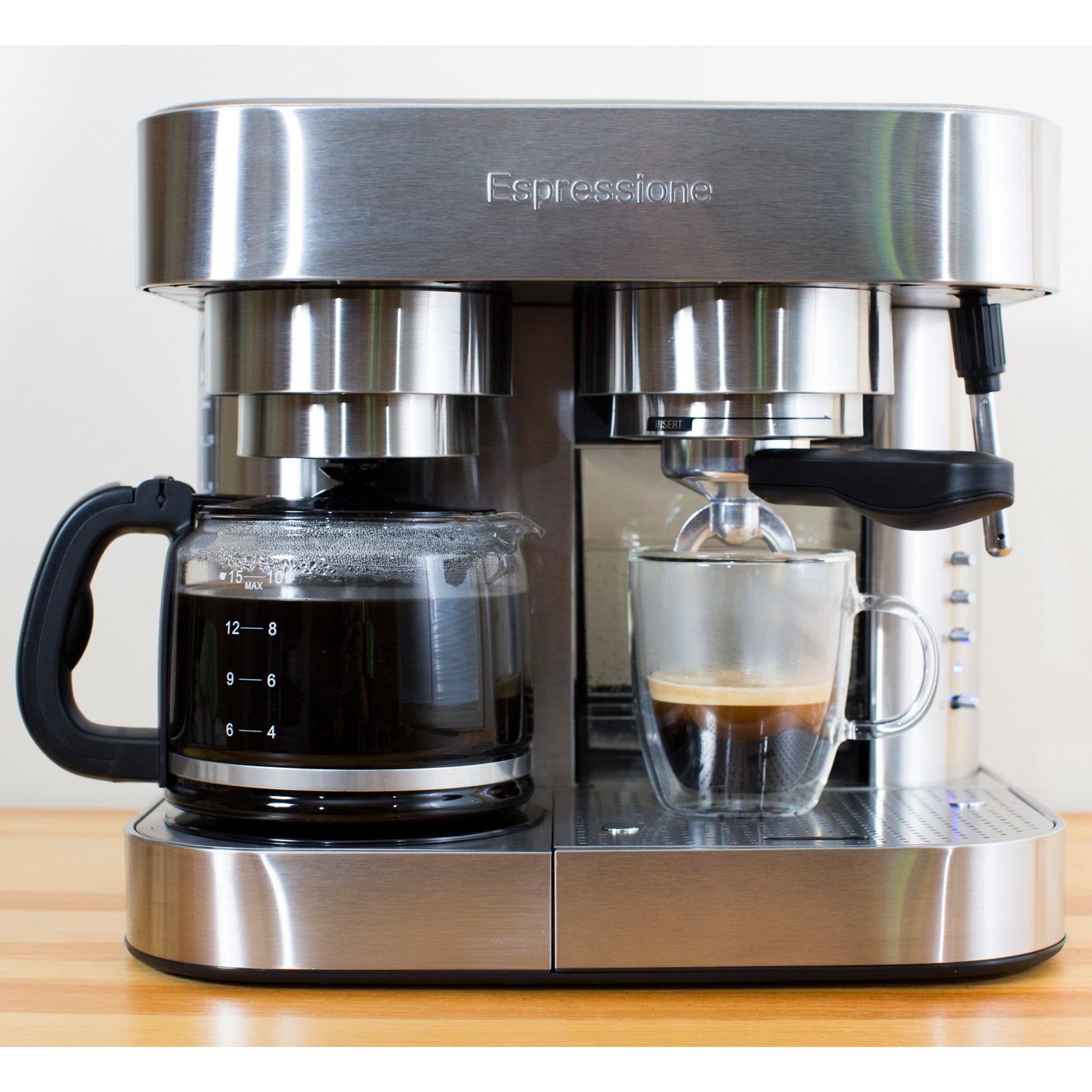 Espressione Stainless Steel Combination Coffee & Espresso Maker & Reviews