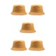 thumbnail image 1 of Sonducket Sombrero de pescador para todas las estaciones, sombreros de pescador, accesorio elegante de moda con Color sólido para salir, viajar, Caqui 5piezas, 1 of 6