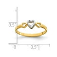 thumbnail image 2 of 1.7mm 14k Two-tone Gold Love Hearts Ring Size 6 Statement Ring for Women - 1.3 Grams, 2 of 2