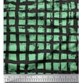thumbnail image 1 of Soimoi Green polyester Crepe Fabric Check Check Print Fabric by Yard 52 Inch Wide, 1 of 4