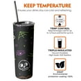 thumbnail image 6 of Vintage Halloween 20oz Skinny Tumbler - Skeleton Bat Design Double Wall Vacuum Insulated Cup, 6 of 7
