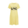thumbnail image 4 of HomeGardon Women's Sleepwear Nightgowns for Women,Fashion Print Medium Length Dress Oversized Short Nightgown Fashion Chest Print Short Sleeve Nightdress,S-XXL, 4 of 6