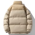 thumbnail image 4 of Lenago Quilted Jackets For Men With High Collar No Hoods Winter Parka Jackets Fleece Lining Thermal Winter Fashion Outerwear Comfortable Cozy Outerwear Thicken Puffer Jackets, 4 of 4