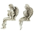 thumbnail image 5 of Northlight Set of 2 Sitting Angel Outdoor Patio Garden Statues 14" - Gray, 5 of 6