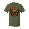 thumbnail image 2 of Wild Bobby, Dragon Sitting on Skull, Pop Culture, Men Graphic Tees, Military Green, Medium, 2 of 3