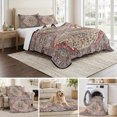 thumbnail image 6 of Full Quilt Set 78''x90'', Vintage Boho Lightweight Bedspread Coverlet Set with 2 Pillow Shams, Modern Geometric Abstract Art Breathable All Season Quilt Bedding for Bedroom/Guest Room, 6 of 9