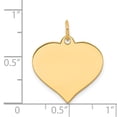 thumbnail image 5 of 14k Yellow Gold Solid Heart Disc Charm Pendant, 5 of 5