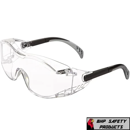 Clear Safety Goggles Over Glasses Work Lab Outdoor Eye Protection Cover2 1/Pair