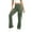 Green, variant on Yoga Pants with Pockets for Women High Waist Flare Yoga Pants with Side Pocket Casual Stretchy Workout Leggings Fitness Bottoms Black L