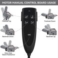 thumbnail image 6 of Dual Motor Power Lift Recliner Chair for Elderly, Lay Flat Lift Chair with Heat Massage and Solid Wood Armrests, Electric Lift Chairs with Side Pockets,Remote Control and Chenille Fabric, Gray, 6 of 9