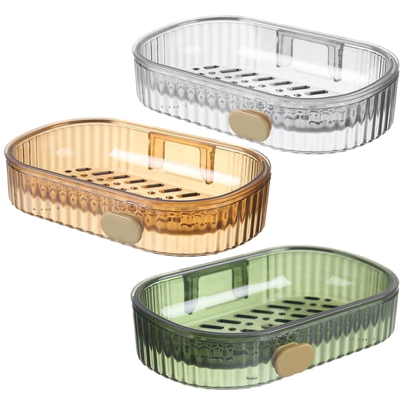 unbranded  3 Pcs Bar Soap Holder Dial Nail-free Wall-mounted