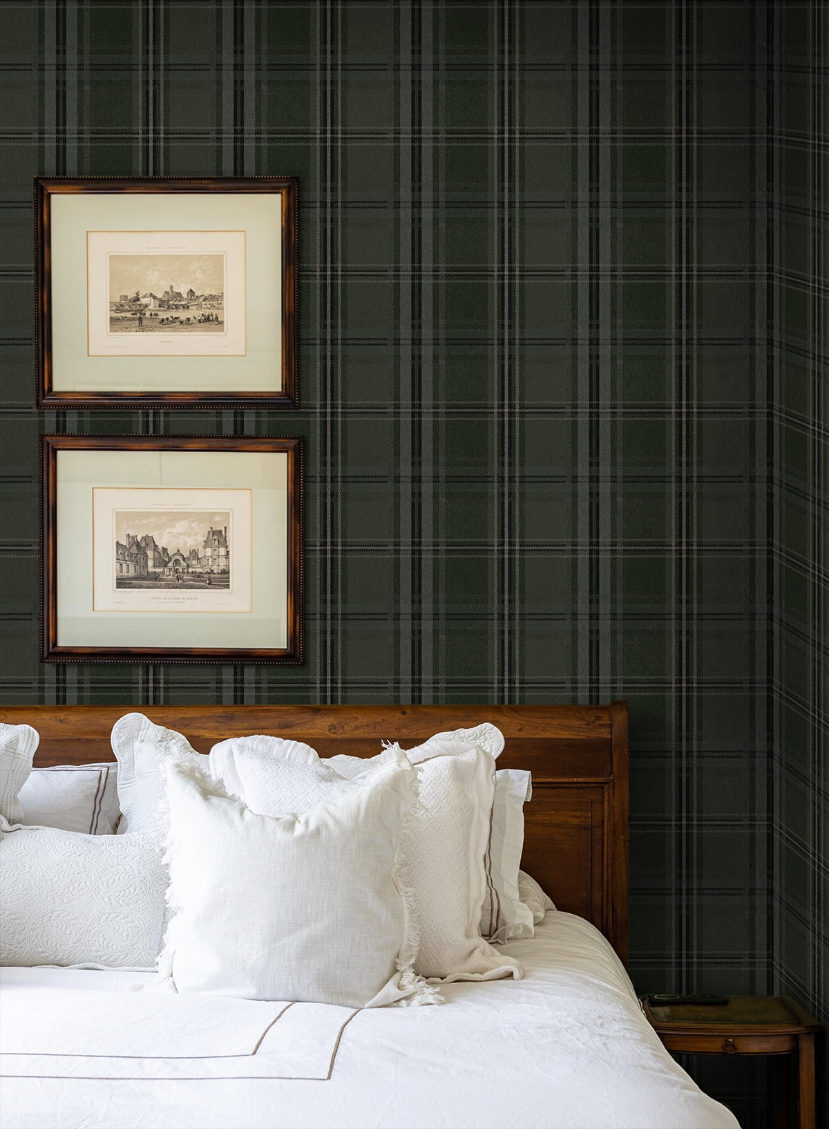 NextWall Evergreen Classic Plaid Peel and Stick Wallpaper