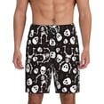 thumbnail image 1 of Balery Skeleton Pantalones cortos de pijama de punto de algodón para hombre con cinturilla y bolsillos-X-Large, 1 of 6
