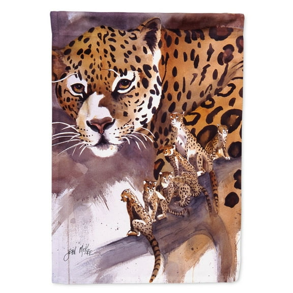 Carolines Treasures JMK1193CHF Cheetah Flag Canvas House Size  Large multicolor