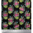 thumbnail image 1 of Soimoi polyester Crepe Fabric Leaves & Floral Print Sewing Fabric Yard 42 Inch Wide, 1 of 3