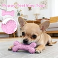 thumbnail image 2 of 2026 New 6 Pack Puppy Teething Toys Small Breed Dog Chew Toys with Rope Cute Plush Squeaky Dog Toys Soft Rubber Puppy Toys Set for Cleaning Teeth Interactive Pet Doggy Bone Toys (Pink), 2 of 7