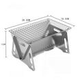 thumbnail image 3 of Ganfancp Parrilla de Carbón Portátil de Acero Inoxidable - Parrilla de Viaje Plegable y Ligera para El Jardín Al Aire Libre Camping Picnic Ofertas Del Día Sólo En Línea 1X Parrilla 1X Bolsa, 3 of 7