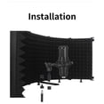 thumbnail image 1 of 3 Panel 5 Panel Recording Microphone Isolation, Portable Isolation Microphone Soundproof Plate for Studio Recording and Voiceovers, 1 of 7