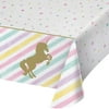 Creative Converting Unicorn Sparkle Plastic Tablecover All Over Print, 54" X 102"