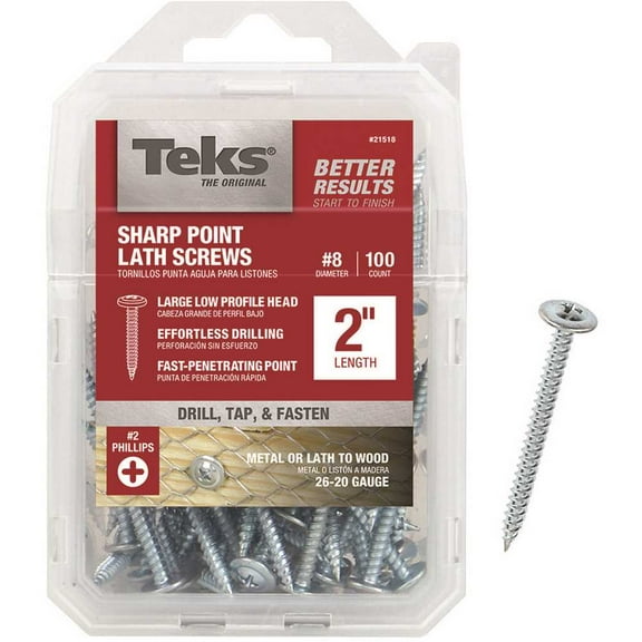 ITW Brands 151576 8 x 2 in. Mod Truss Head Sharp Point Lath Screws - 100 Count