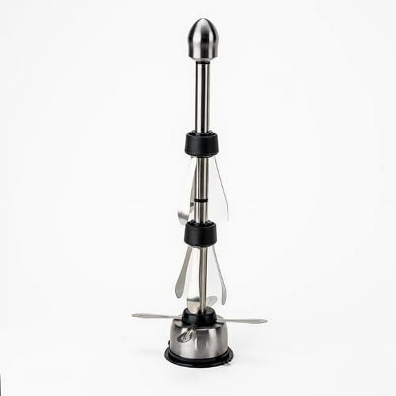 Dear Household Stainless Steel Paper Towel Holder Standing Paper Towel Holder - Rotating-Locked Base Paper Towel Holder with Vacuum Suction Cup - One Hand Tear - Holds All Paper Towel Rolls