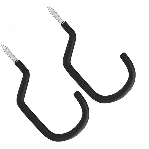 Wideskall 2 Pieces Heavy Duty Garage Storage Screw in Utility Tool Wall Mount Bike Hanger Hook