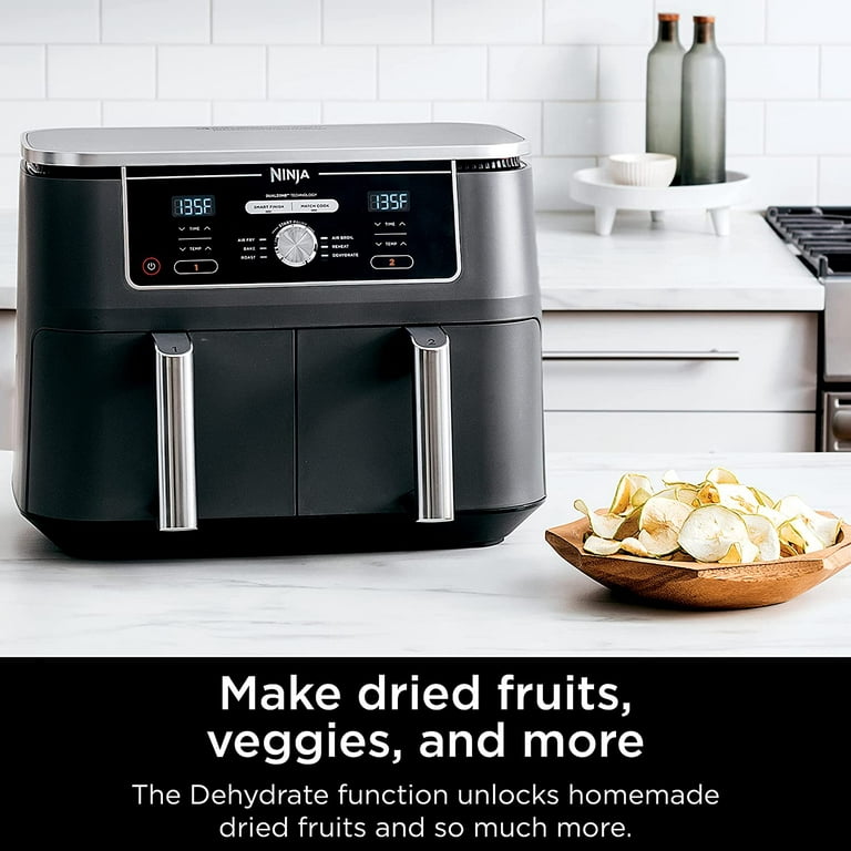 Ninja DZ401 Foodi 10 Quart 6-in-1 DualZone XL 2-Basket Air Fryer with 2  Independent Frying Baskets, Match Cook & Smart Finish to Roast, Broil,  Dehydrate & More for Quick, Easy Family-Sized Meals