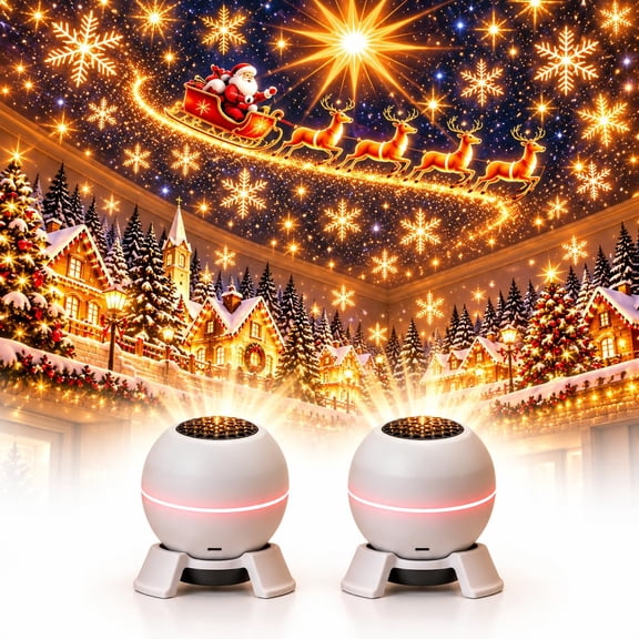Magical Christmas Projection Night Light, USB Christmas Wonderland Projector for Indoor Holiday Decor