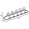thumbnail image 3 of SimpleHouseware Support de Rangement Réglable pour Stationnement au Sol de 5 Vélos, Noir, 3 of 3