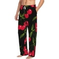 thumbnail image 2 of Daiia Cherry Men's Sleep Pant with Pockets and Drawstring,Pajama Pants-Small, 2 of 9