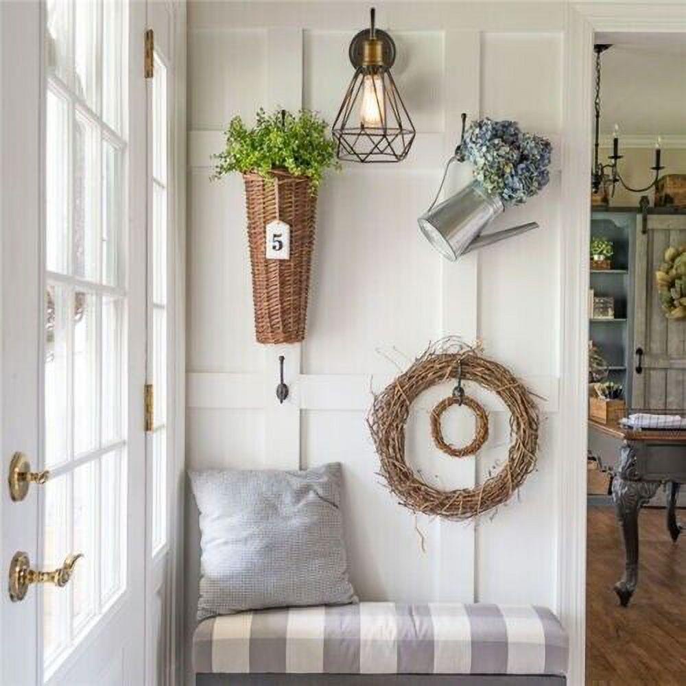 Farmhouse Polygon Plug-in Wall Sconse Set of 2 with On/Off Switch