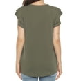 thumbnail image 3 of White Mark Ruffle Sleeve Solid Top (Women's), 3 of 6